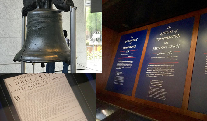Liberty Bell and the Declaration of Independence